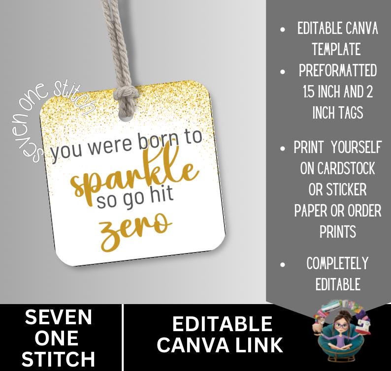 Cheer Competition Good Luck Tags: Editable Canva Template (Instant Download)