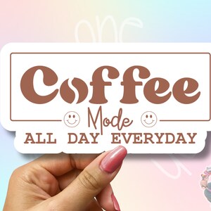 Waterproof Coffee Stickers – Fun and Durable Vinyl Decals for Laptops, Journals, Water Bottles, and More! Perfect for Coffee Lovers | Funny