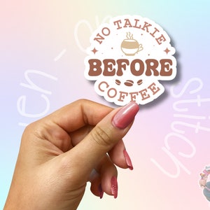 Waterproof Coffee Stickers – Fun and Durable Vinyl Decals for Laptops, Journals, Water Bottles, and More! Perfect for Coffee Lovers | Funny