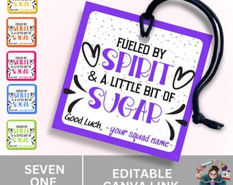 Cheer Competition Gift Tag: Editable Canva Template (Digital Download)