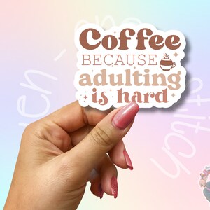 Waterproof Coffee Stickers – Fun and Durable Vinyl Decals for Laptops, Journals, Water Bottles, and More! Perfect for Coffee Lovers | Funny