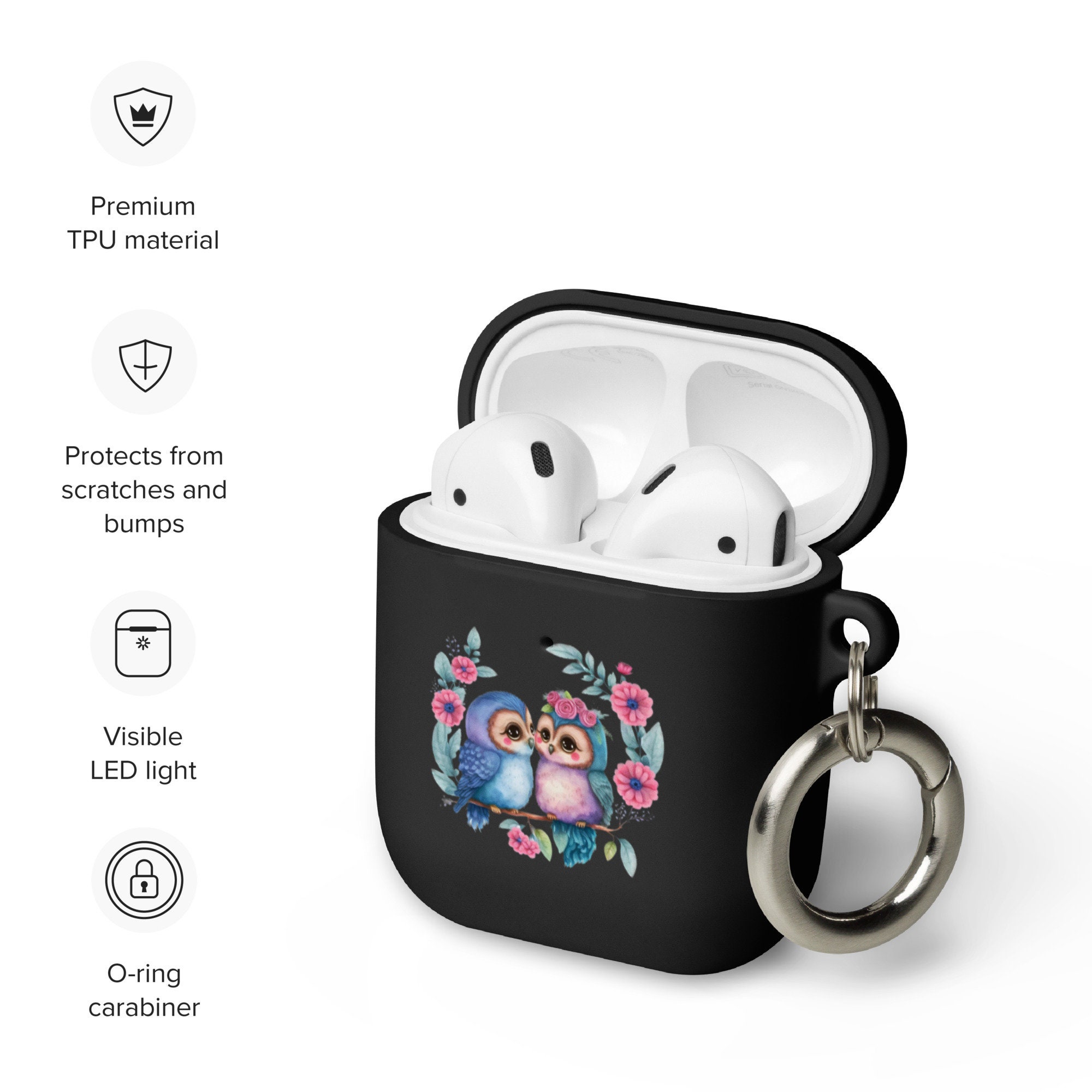 Lv-Sup Shockproof Silicone Airpods Case Cover For Generation 3 – Hanging Owl