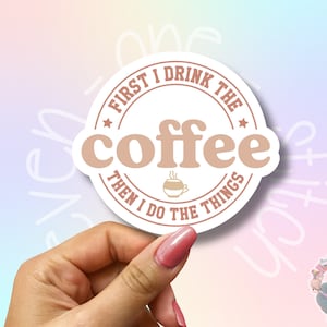 Waterproof Coffee Stickers – Fun and Durable Vinyl Decals for Laptops, Journals, Water Bottles, and More! Perfect for Coffee Lovers | Funny
