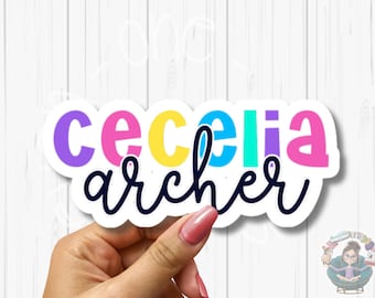 Custom Waterproof Name Stickers: Vibrant Colors, School Labels