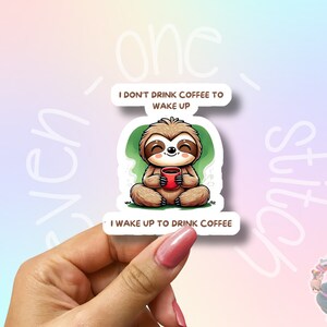 Waterproof Coffee Stickers – Fun and Durable Vinyl Decals for Laptops, Journals, Water Bottles, and More! Perfect for Coffee Lovers | Funny