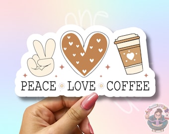 Waterproof Coffee Stickers: Funny Vinyl Decals for Laptops, Water Bottles