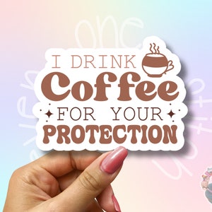 Waterproof Coffee Stickers – Fun and Durable Vinyl Decals for Laptops, Journals, Water Bottles, and More! Perfect for Coffee Lovers | Funny