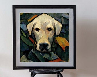 Paul Cezanne Style Labrador Poster - Dog Lovers Gift, Gift For Dog Lover, Dog Art, Dog Print