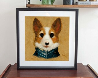 Rembrant Style Corgi Poster - Dog Lovers Gift, Gift For Dog Lover, Dog Art, Dog Print