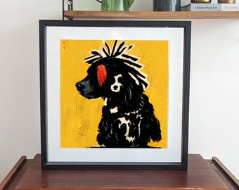Jean-Michel  Style Cocker Spaniel Poster - Dog Lovers Gift, Gift For Dog Lover, Dog Art, Dog Print