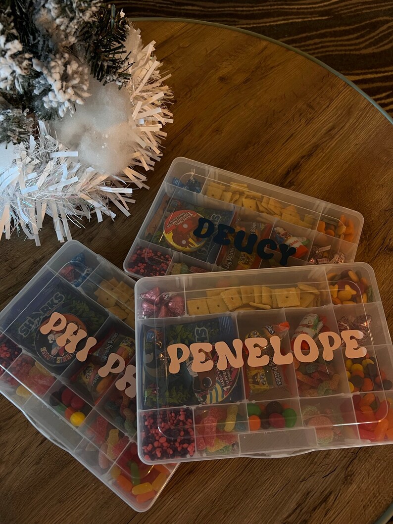 Custom Name Snack Containers Etsy