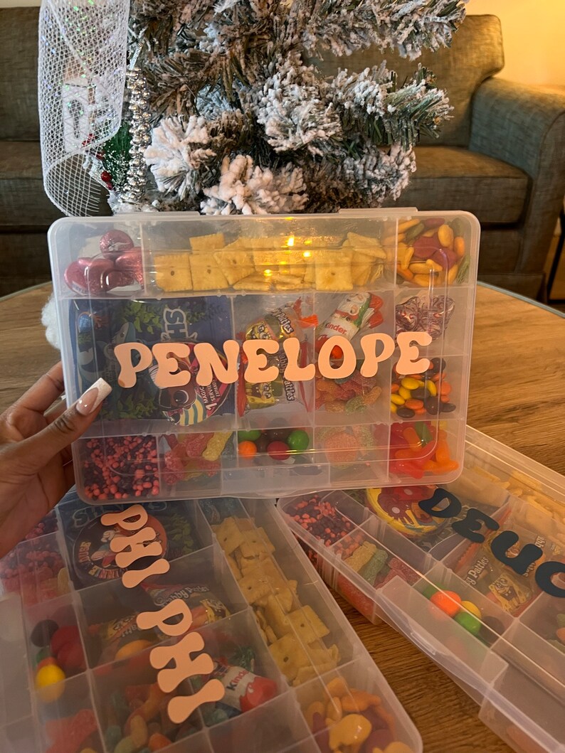 Custom Name Snack Containers Etsy