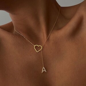 Carta personalizada, el mejor regalo para ella, regalo del día de San Valentín, regalo para la madre, collar de corazón, collar de letras, collar de amor