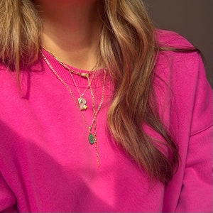 Collar de letras personalizado, regalo del día de la madre, regalos del día de San Valentín, collar inicial de plata, regalo para ella, oro, plata de ley, oro rosa
