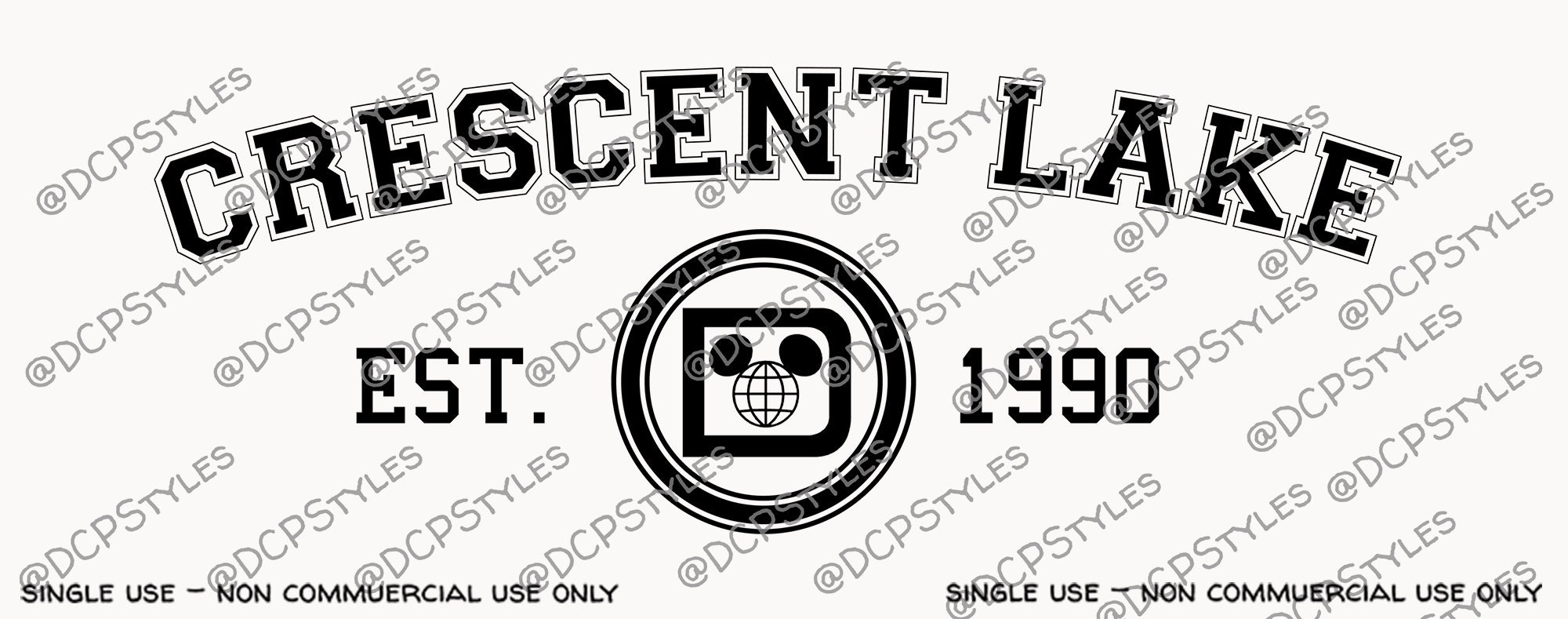 Crescent Lake SVG File Downloadable Svg File Etsy