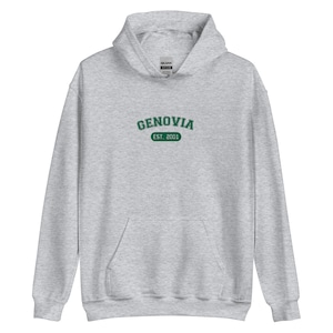 Embroidered Fantasy Varsity Sweater - Genovia  - Hoodie (Unisex)