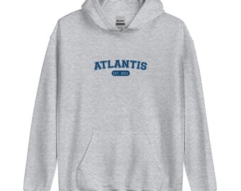 Embroidered Fantasy Varsity Sweater -  Atlantis - Hoodie (Unisex)
