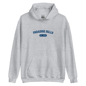 Embroidered Fantasy Varsity Sweater - Paradise Falls  - Hoodie (Unisex)