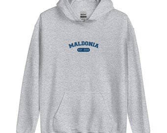 Haftowany sweter Varsity Fantasy - Maldonia - Bluza z kapturem (Unisex)