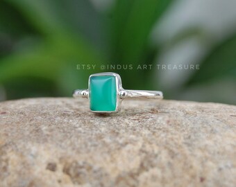 Green Onyx Ring, 925 Sterling Silver Jewelry, Handmade Jewelry, Gift For Her,