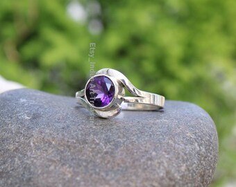 Amethyst Ring, 925 Sterling Silver Jewelry, Handmade Jewelry, Gift For Her,