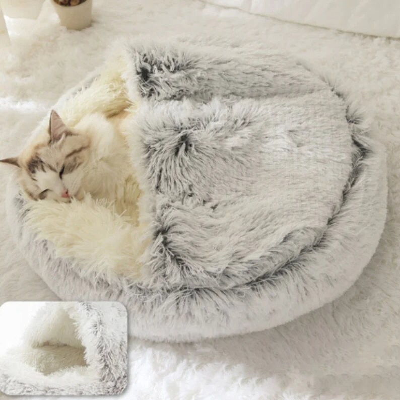 Calming Cat Nest Snug & Comfortable Cat Bed Relaxing Cat image 5