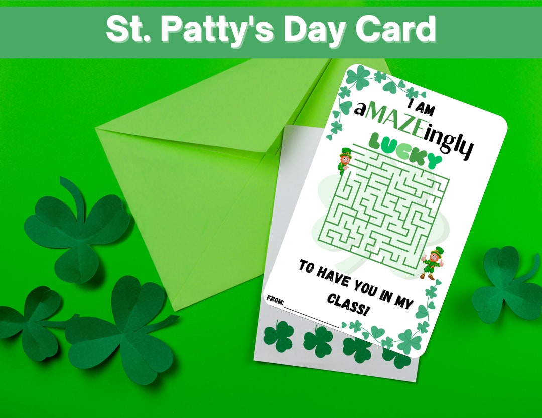 St. Patty's Day Card, St. Patrick’s Day Card, Teacher Appreciation ...