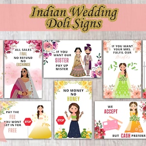 Doli Schilder! Punjabi Hochzeitsband-Zeremonie-Spiele, Hochzeit Eintrag Schilder, Punjabi Hochzeitsspiel, Dulha und Dulhan Doli Spiele, digitaler Download