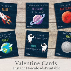 Afdrukbare zonnestelsel Valentijnskaarten, zonnestelsel Valentijnsdag kaarten, Kids Valentijnsdag kaarten, zonnestelsel, Instant Download