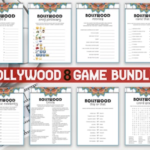 Bollywood Games Bundle Pack, Bollywood Movies, Bollywood Party, Bollywood Film Stars, Bollywood Bash, Bollywood Game night, Bollywood Night