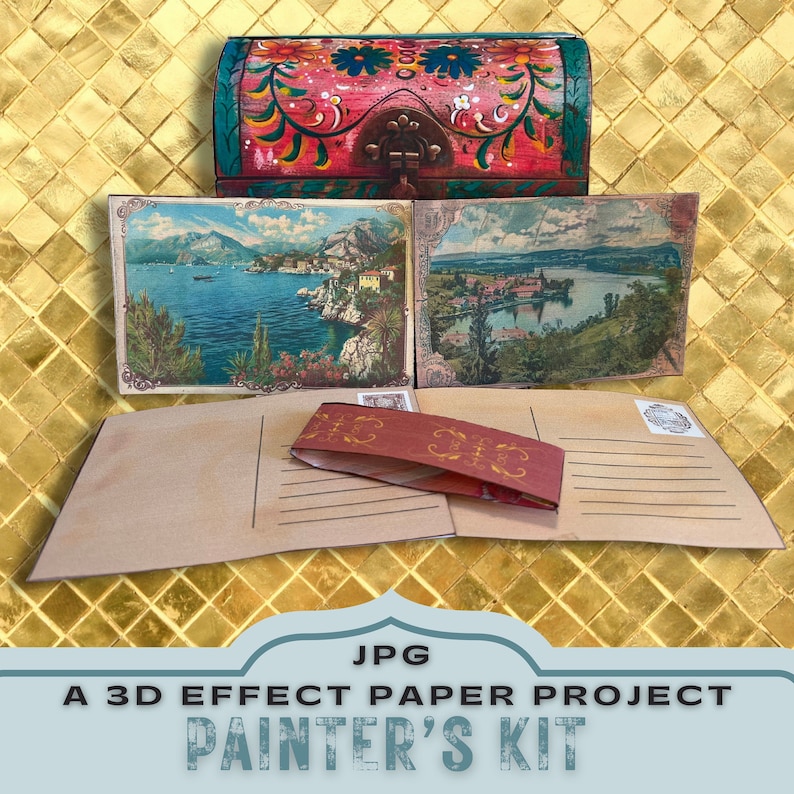 junk journal kit,
pop up 3d project,
silhouette cricut,
printable kit craft,
unique crafting gift,
print paper craft,
3d painter kit pages,
pop up paper project,
painter paint pencil,
gift for crafter mum,
printable jpg digikit,
print and cut gift