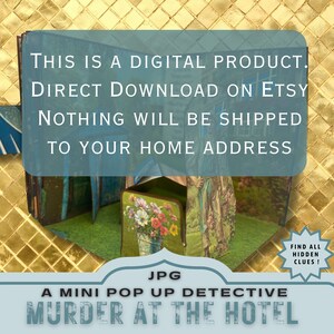 Pop up detective,
pop up book project,
silhouette cricut,
printable kit craft,
unique crafting gift,
printable mini book,
popup card pop-up,
folio insert mystery,
whodunnit clue game ,
murder mystery,
interactive puzzle,
fun craft project