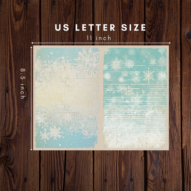 Vintage Snowflake Junk Journal Pages: Winter Collage (digital Download ...
