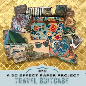 travel journal kit,
pop up 3d project,
silhouette cricut,
printable kit craft,
unique crafting gift,
print paper craft,
interactive paper,
pop up paper project,
suitcase, vacation,
gift for crafter mum,
print and cut gift,
travel craft project