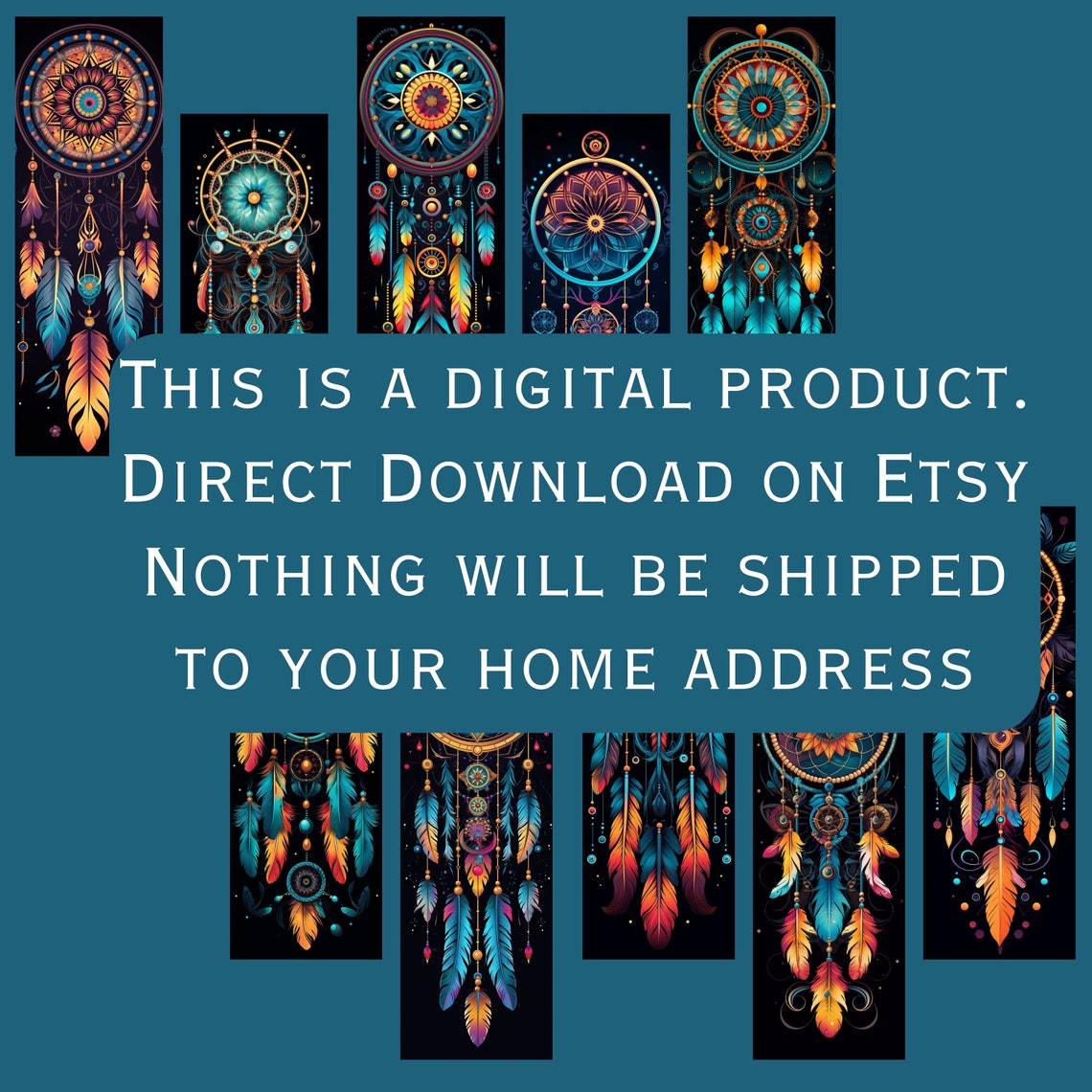 Dreamcatcher Printable Bookmarks. Printable PDF and JPEG - Etsy