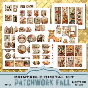 junk journal kit,
premade pages fall,
autumn colors pages,
card making bundle,
collage art journal,
scrapbooking pumpkin,
tags folio bookmark,
mushroom leaves rain,
digital paper kit,
digikit seasonal cat,
whimsy whimsical,
cute journal kit