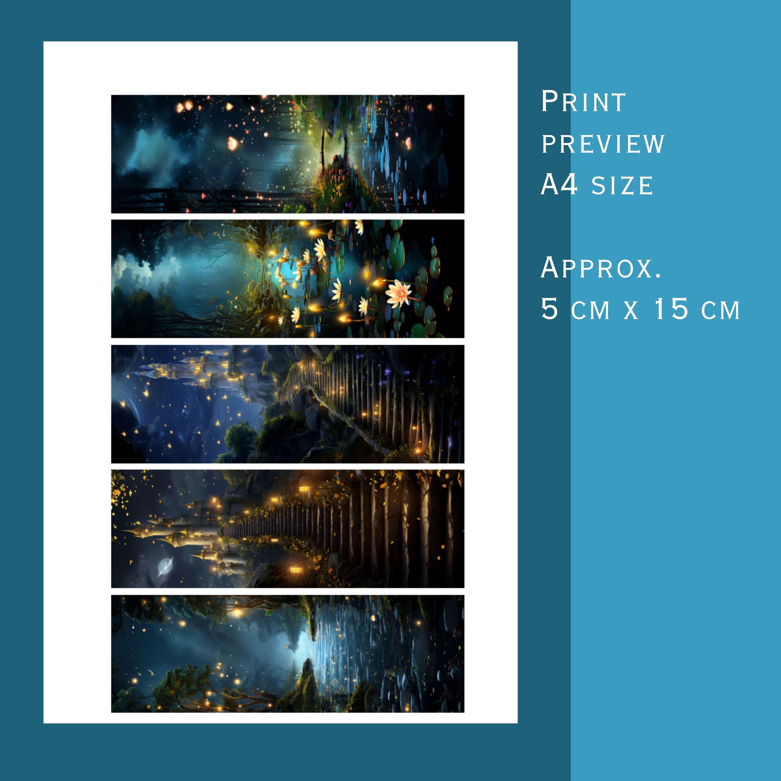 Magical Fireflies Bookmarks: Printable Bookmark Set (PDF & JPEG) - Etsy