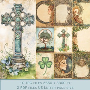Celtic Background Images: Irish Designs (Digital Download)