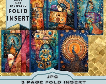 Colors of India Folio Insert Kit: Scrapbook Ephemera (JPG Download)