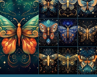 Apple Watch Wallpaper. Mystic Moth - 10 JPG files. 300dpi. Watch Face Backgrounds. Direct Download