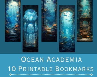 Ocean Academia Lesezeichen: Druckbare Tiefsee Designs (PDF & JPEG)