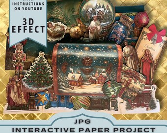 Christmas Paper Craft Project: 3D Nativity Scene (JPG Download)