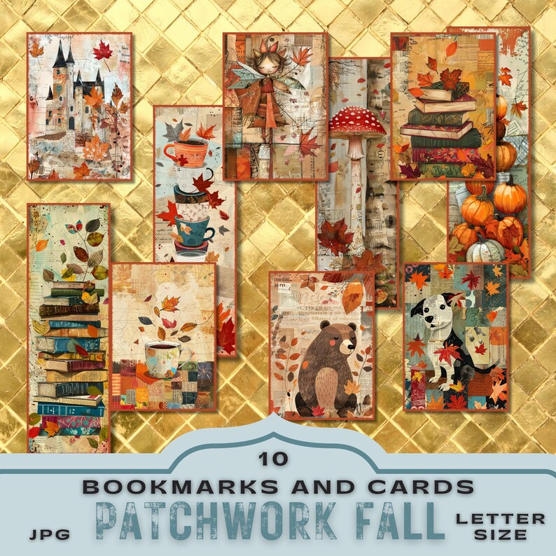 junk journal kit,
premade pages fall,
autumn colors pages,
card making bundle,
collage art journal,
scrapbooking pumpkin,
tags folio bookmark,
mushroom leaves rain,
digital paper kit,
digikit seasonal cat,
whimsy whimsical,
cute journal kit