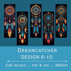 Dreamcatcher Printable Bookmarks. Printable PDF and JPEG Files. 300dpi ...