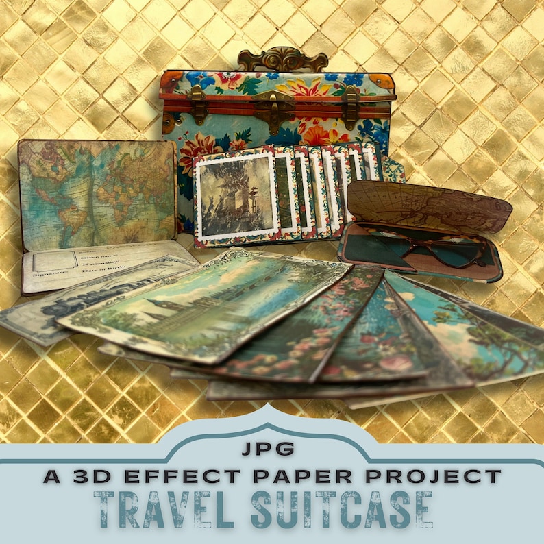 travel journal kit,
pop up 3d project,
silhouette cricut,
printable kit craft,
unique crafting gift,
print paper craft,
interactive paper,
pop up paper project,
suitcase, vacation,
gift for crafter mum,
print and cut gift,
travel craft project