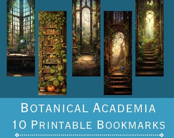 Botanical Academia Bookmarks: Printable 2x6 Set (PDF & JPEG)