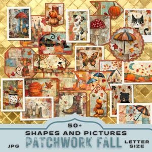 junk journal kit,
premade pages fall,
autumn colors pages,
card making bundle,
collage art journal,
scrapbooking pumpkin,
tags folio bookmark,
mushroom leaves rain,
digital paper kit,
digikit seasonal cat,
whimsy whimsical,
cute journal kit