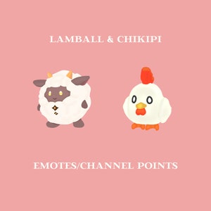 Palworld Emotes / Channel Points | Lamball and Chikipi Emotes | Twitch Cute Emotes
