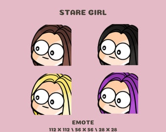 Starren Emote Twitch, Discord | Niedliches Lustiges Emote | Emotes für Luftschlangen