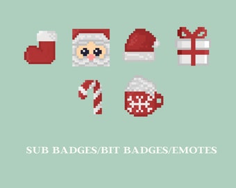 Christmas Sub Badges / Bit Badges / Emotes for Twitch